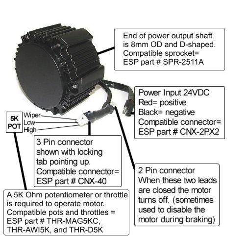 Electric Bicycle/Scooter Brushless 24V/24 Volt DC Motor | eBay 24 volt wiring diagram for scooter 