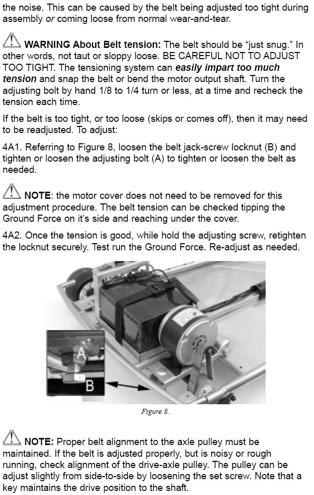 Razor® Ground Force Electric Go Kart Belt Replacement Manual