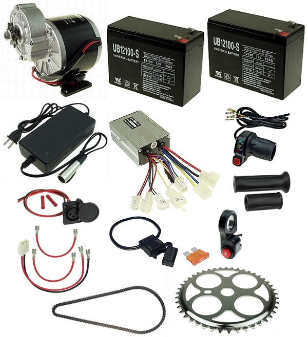 24 Volt 350 Watt Electric Beach Cart Kit KIT145