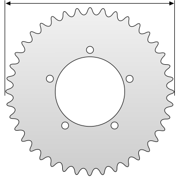 sprocket outside diameter