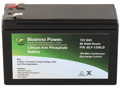 Lighting ITO Power Wheels 2000+ Cycles Maintenance-Free Battery for Solar/Wind Power 12V 8Ah LiFePO4 Lithium Deep Cycle Rechargeable Battery Fish Finder and More with Built-in 8A BMS 