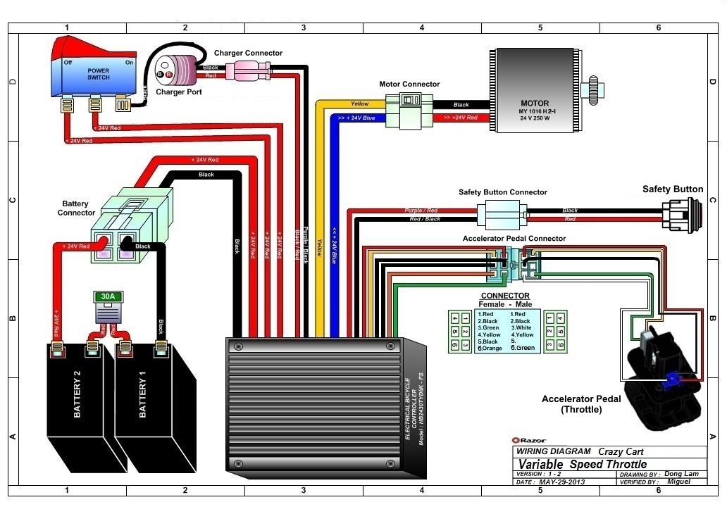 Wiring Diagram Key razor e100 electric scooter wiring schematic diagram 