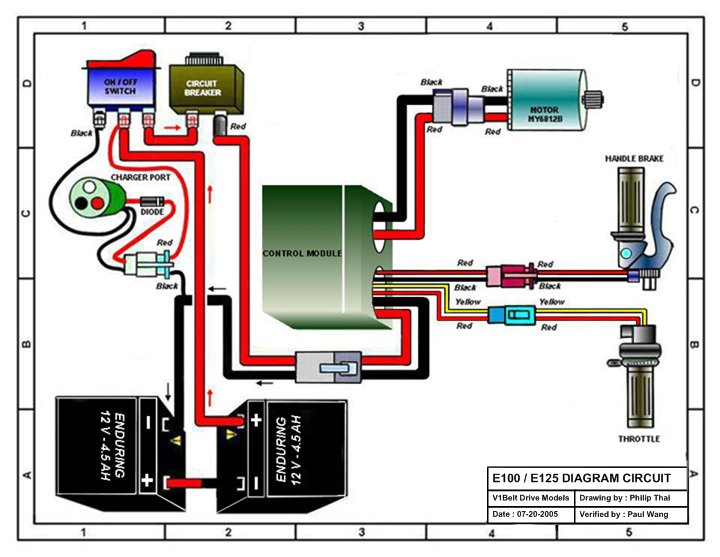 Razor E100 Electric Scooter Parts - ElectricScooterParts.com electric scooter battery wiring diagram 